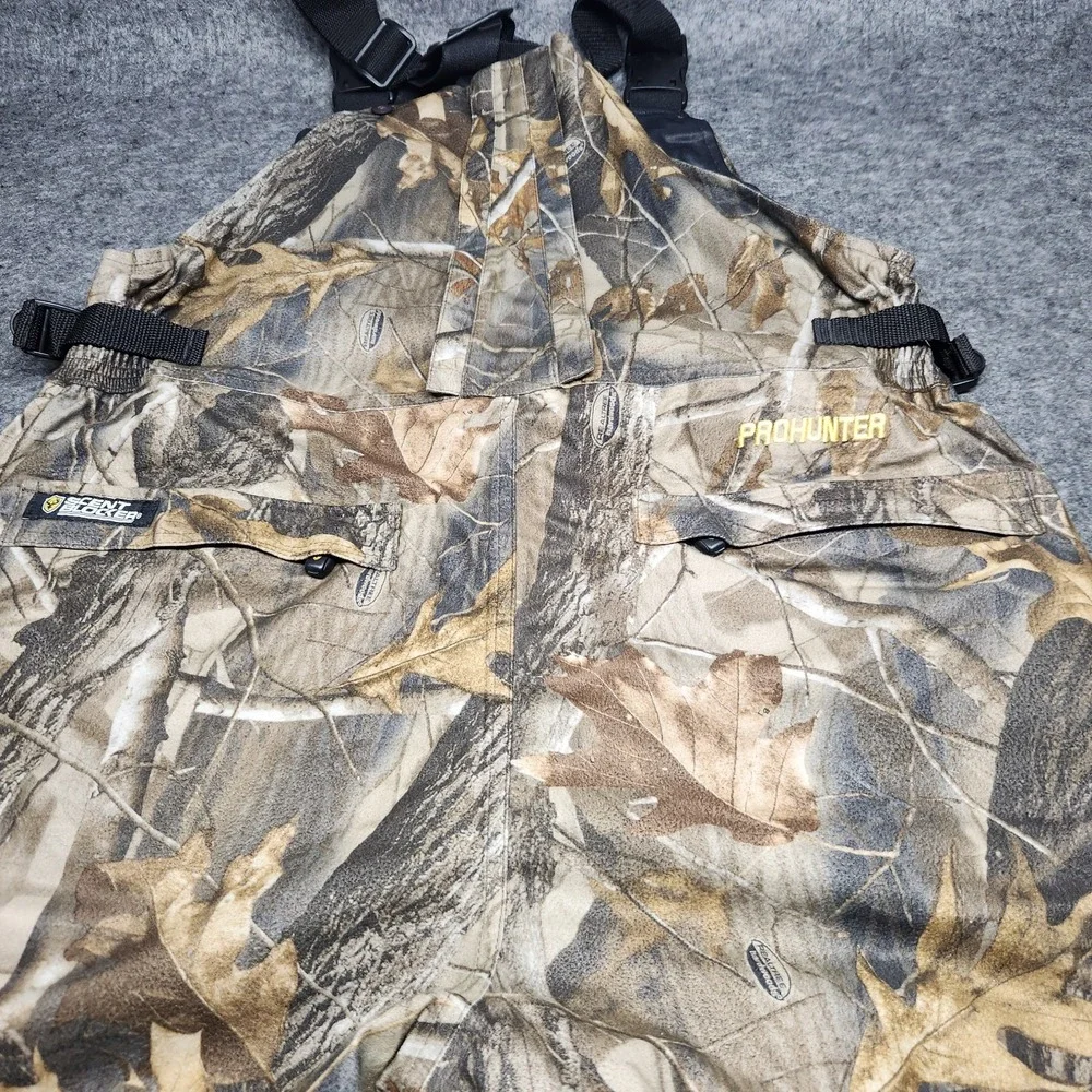 ScentBlocker Realtree Camo Blaze Orange Rainproof ProHunter Bibs Overalls XL